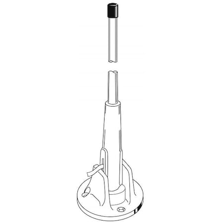 Merchant Merchant V1023 Valor - 7 ft. Lift & Lay CB Marine Antenna with Coax Cable & Mounting Hardware V1023